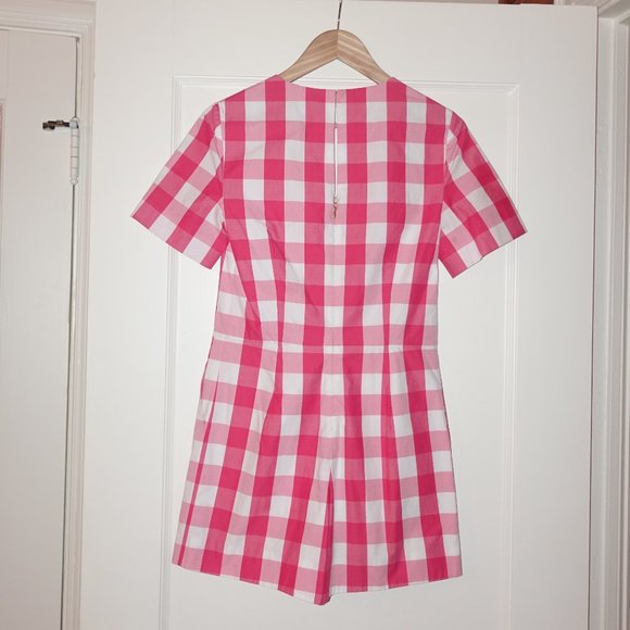 Draper James Pink and White Checkered Romper - Picture 2 of 6